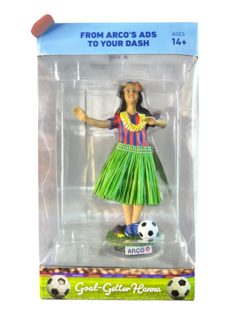 ARCO Goal-Getter Hanna Dashboard Hula Girl Bobble Figurine NIB Limited - Picture 5 of 7